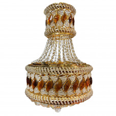 Lustra cristal eleganta, schelet auriu, inaltime ajustabila, L912FGD Lustra cristal eleganta, schelet auriu, inaltime ajustabila, L912FGD