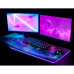Mousepad profesional pentru gaming si birou Gamer on more Life cu LED, 14 moduri de iluminare, alimentare prin USB, model XL, antiderapant, impermeabil, 90x40 cm