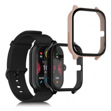 Set 2 huse kwmobile pentru Huami GTS 4, Plastic, Negru/Roz, 60373.02