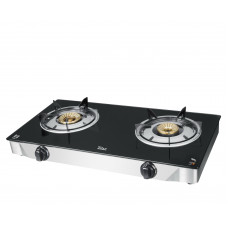 Aragaz plita sticla, corp inox, Floria , 2 ochiuri ZLN2416, 77x43x11 cm, alimentare GPL Butelie