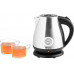 Fierbator electric ECG RK 1705 Metallico, 1.7 litri, 2200 W, otel inoxidabil, indicator temperatura