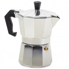 Filtru de cafea Moka 150ml-3 Cafele,Pentru aragaz pe gaz si electric - Argintiu