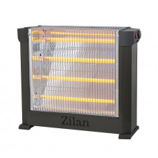 Incalzitor de tip semineu cu termostat reglabil ZILAN ZLN-8808, putere 1800W si 3 rezistente quartz