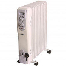 Calorifer electric cu ulei, 2500 W, 11 elementi, 3 trepte de putere, Alb