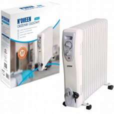 Calorifer electric cu ulei, 3000 W, 13 elementi, 3 trepte de putere, Alb