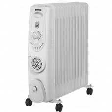 Calorifer electric cu ulei, 2900 W, 13 elementi, 3 trepte de putere, ventilator turbo, Alb