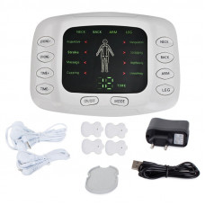 Aparat de Masaj Velixo®, cu Electrostimulare/Fizioterapie, Stimulator, 8 Programe De Masaj, 4 Electrozi, 15 Niveluri de Intensitate, pentru Ameliorarea Durerii de Spate, Gat, Maini, Picioare, Recuperare Fizica, Relaxare, Display Digital, Timer, Alb Aparat de Masaj Velixo®, cu Electrostimulare/Fizioterapie, Stimulator, 8 Programe De Masaj, 4 Electrozi, 15 Niveluri de Intensitate, pentru Ameliorarea Durerii de Spate, Gat, Maini, Picioare, Recuperare Fizica, Relaxare, Display Digital, Timer, Alb