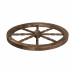 Roata decorativa din lemn, diametru 59 cm, maro / EXT 10231
