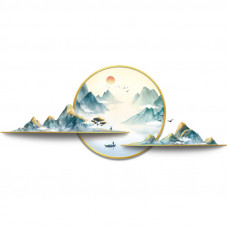 Sticker Autocolant Perete, Peisaj Montan, Lac, Pasari, Munti, 60x135 cm, Aida HER® Sticker Autocolant Perete, Peisaj Montan, Lac, Pasari, Munti, 60x135 cm, Aida HER®