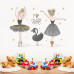 Sticker Autocolant Perete Copii, Balerine si Lebada Neagra, 80x120 cm, Aida HER® Sticker Autocolant Perete Copii, Balerine si Lebada Neagra, 80x120 cm, Aida HER®