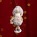 Decoratiune Craciun papusa rusoaica, 13 cm, Roz