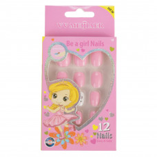 Set 12 Unghii False Pentru Copii, 56 Roz Pudrat Set 12 Unghii False Pentru Copii, 56 Roz Pudrat
