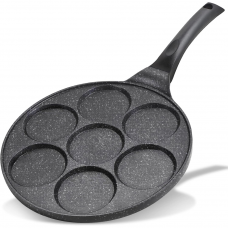 Tigaie pentru clatite compatibila cu plite cu inductie,electrice,ceramice,gaz - Negru