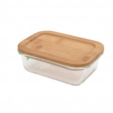 Caserola Excellent Houseware, sticla/bambus, 15.5x11x5 cm, maro Caserola Excellent Houseware, sticla/bambus, 15.5x11x5 cm, maro