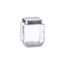 Recipient depozitare Zeller, sticla/otel inoxidabil, 11x11x14 cm, 1.1 l, transparent Recipient depozitare Zeller, sticla/otel inoxidabil, 11x11x14 cm, 1.1 l, transparent