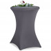 Husa masa evenimente, Relaxdays, husa elastica, rotunda, fata de masa pentru cocktail si catering, d 55-60 cm, h 100 cm, gri Husa masa evenimente, Relaxdays, husa elastica, rotunda, fata de masa pentru cocktail si catering, d 55-60 cm, h 100 cm, gri