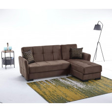 Coltar Sunny, culoare maro, 215 x 150 x 85 cm, montaj stanga / dreapta