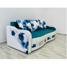 Canapea Andreea 2, culoare turcoaz / alb, 220 x 90 cm Canapea Andreea 2, culoare turcoaz / alb, 220 x 90 cm