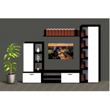 Living Venetia, culoare magia (wenge) / alb, 240 x 178 x 36 cm Living Venetia, culoare magia (wenge) / alb, 240 x 178 x 36 cm