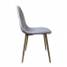 Scaun dining Abby, stil scandinav, catifea, picioare metalice, albastru