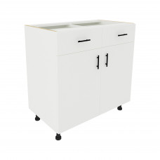 Corp Baza haaus Karo, 2 Sertare, 2 Usi, Alb, 80 x 50 x 80 cm Corp Baza haaus Karo, 2 Sertare, 2 Usi, Alb, 80 x 50 x 80 cm