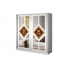 Dulap Deluxe, culoare alb / rosu, 200x60x205 cm Dulap Deluxe, culoare alb / rosu, 200x60x205 cm