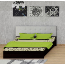 Pat tapitat Luiza TA, culoare magia (wenge) / alb, cu saltea superortopedica 140 x 200 cm Pat tapitat Luiza TA, culoare magia (wenge) / alb, cu saltea superortopedica 140 x 200 cm