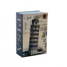 Seif Dictionar Carte, Bigshot, cu o Cutie Secreta, Metalic, 240 x 55 x 155 mm, Model Turn Pisa