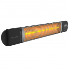 Incalzitor cu infrarosu pentru terase LUXEVA PRO WL 2500W, IP65, de perete, 6 trepte putere, termostat, temporizator, telecomanda, negru