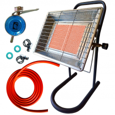 Set incalzitor gaz cu suport, arzator butelie, radiator, ceramic, 3500 w, accesorii