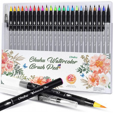 Ohuhu Lanai Series Set 25 Markere Artistice, Baza Apa, Watercolor Brush, Multicolor