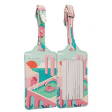 Set 2 Etichete pentru bagaje Kwmobile, Multicolor, Piele ecologica, 53127.15