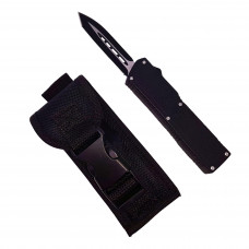 Briceag de vanatoare automat IdeallStore®, Last Dance, 19.5 cm, negru, husa inclusa