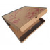 Set 100 cutii de carton, pentru pizza, 320x320x35 mm, natur si design rosu