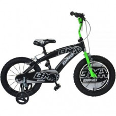 Bicicleta copii Dino Bikes 14\' BMX negru si verde Bicicleta copii Dino Bikes 14\' BMX negru si verde