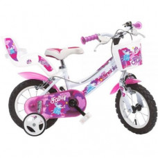 Bicicleta copii Dino Bikes 12\' Fairy alb si roz Bicicleta copii Dino Bikes 12\' Fairy alb si roz