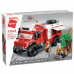 Set de constructie Qman Masina de Pompieri 656 piese