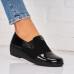 Pantofi dama casual Negri din Piele Ecologica Lacuita Liv