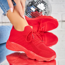 Adidasi Dama Rosii din Textil Lazera Adidasi Dama Rosii din Textil Lazera