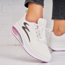 Adidasi Dama Albi din Textil Kailani