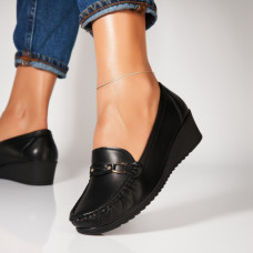 Pantofi dama casual Negri din Piele Ecologica Mischa