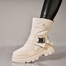 Cizme Dama Imblanite Bej din Fas Karissa Cizme Dama Imblanite Bej din Fas Karissa