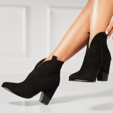 Botine dama Imblanite Negre din Piele Ecologica Intoarsa Jayda Botine dama Imblanite Negre din Piele Ecologica Intoarsa Jayda