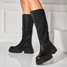 Cizme Dama Imblanite Negre din Piele Ecologica Kady