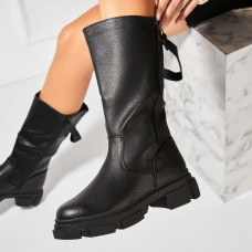 Cizme Dama Imblanite Negre din Piele Ecologica Makie
