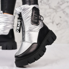 Cizme Dama Imblanite Argintii din Fas Ozzlynn Cizme Dama Imblanite Argintii din Fas Ozzlynn