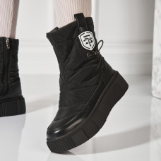 Cizme Dama Imblanite Negre din Piele Ecologica Nyra Cizme Dama Imblanite Negre din Piele Ecologica Nyra