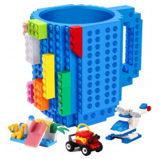 Cana customizabila cu piese lego, pentru copii, 350 ml, plastic Cana customizabila cu piese lego, pentru copii, 350 ml, plastic