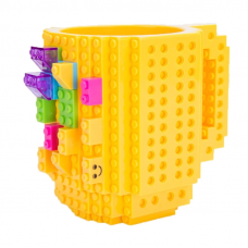 Cana customizabila cu piese lego, pentru copii, 350 ml, plastic Cana customizabila cu piese lego, pentru copii, 350 ml, plastic