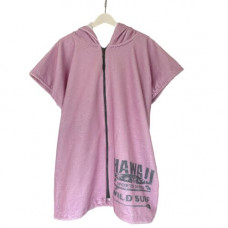 Poncho de baie pentru copii Homelevel, 8-11 ani, Roz, Bumbac organic, 54935.10.03